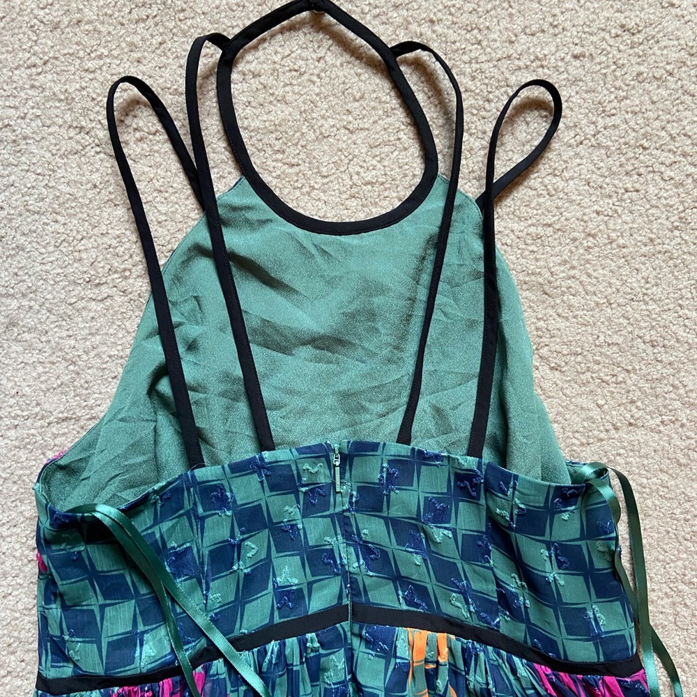 ๐HP๐ Ted Baker London Zohzoh Pinataโ Maxi High Neck Dress - Olive Size 3 - Picture 14 of 16